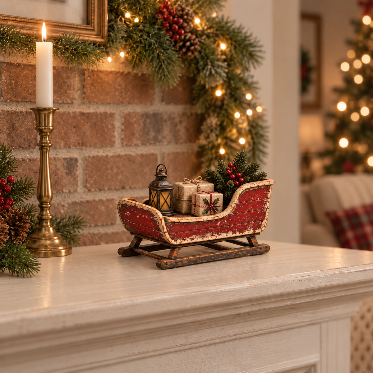 🛷Vintage Christmas Eve Sleigh Figurine