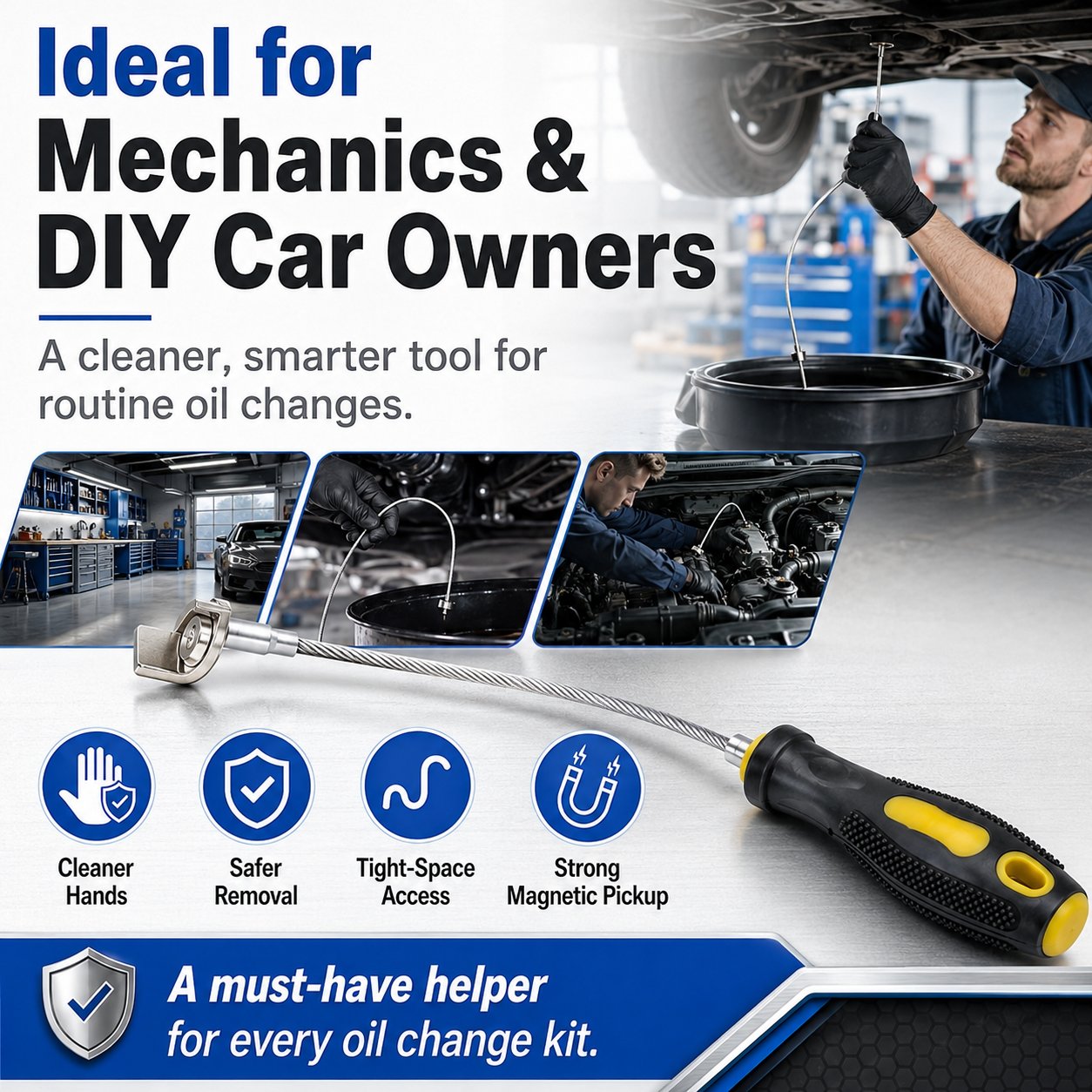 đĽHOT SALE 49% OFFâ¨Flexible Magnetic Oil Drain Plug Remover Tool