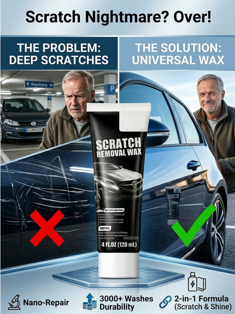 🚗 Buy 2 Get 1 Free! ✨Scratch Eraser: Deep Repair Wax for Car Paint Scratches-Easy Application, Quick Drying & Invisible Finish 🔧