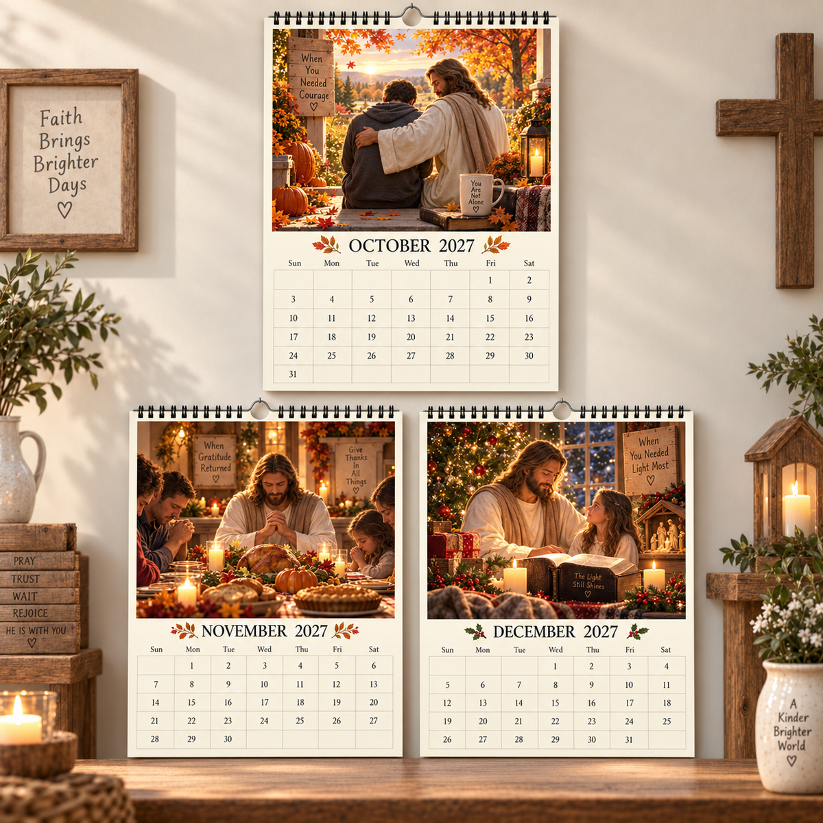 When Jesus Was There 2027 Wall Calendar‑ Moments You Survived by Grace, Christian Faith Inspirational Wall Calendar