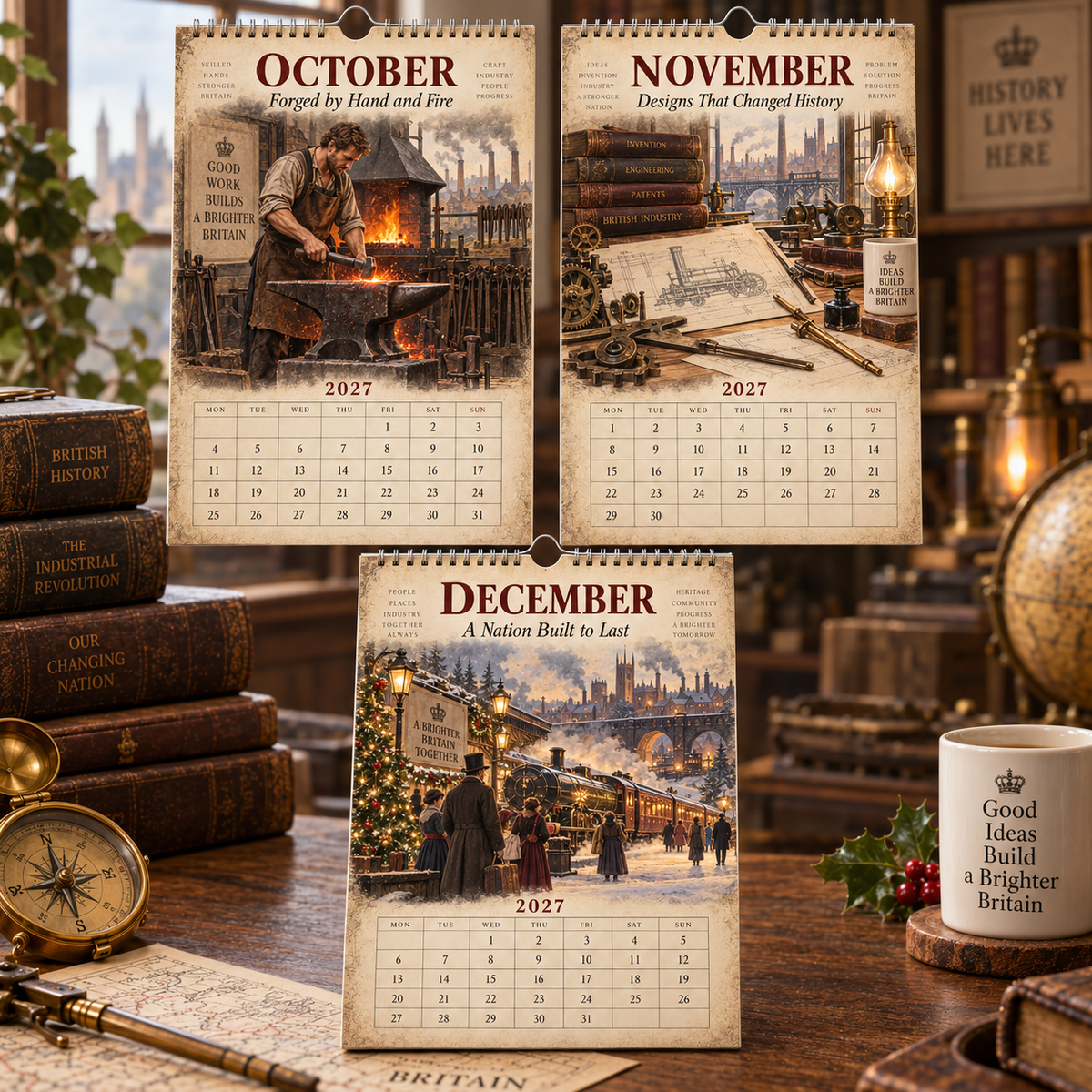 2027 Industrial Revolution Calendar|A4 Hanging Calendar