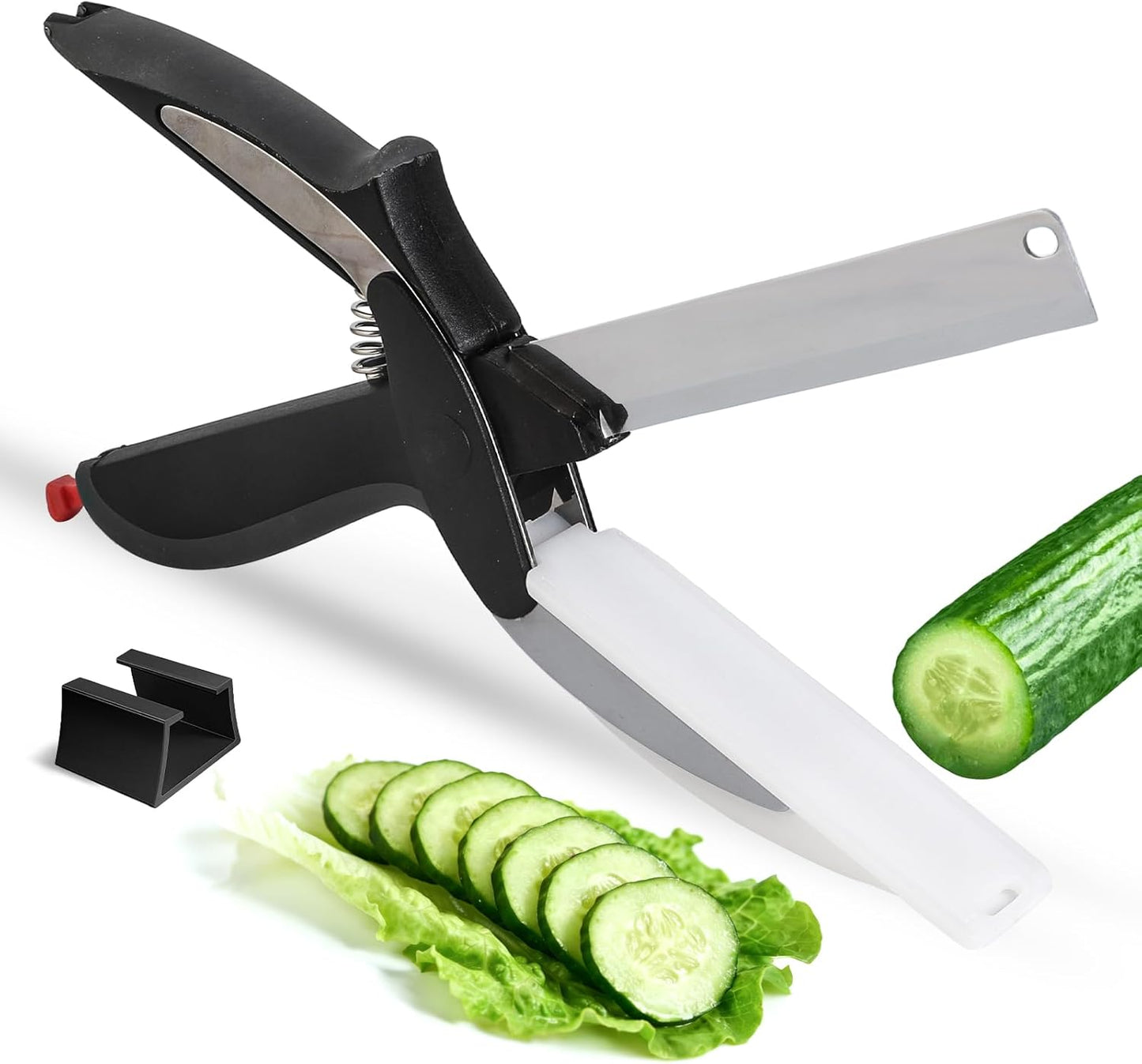 2-in-1 Kitchen Scissors with Cutting Board, Stainless Steel Food Shears