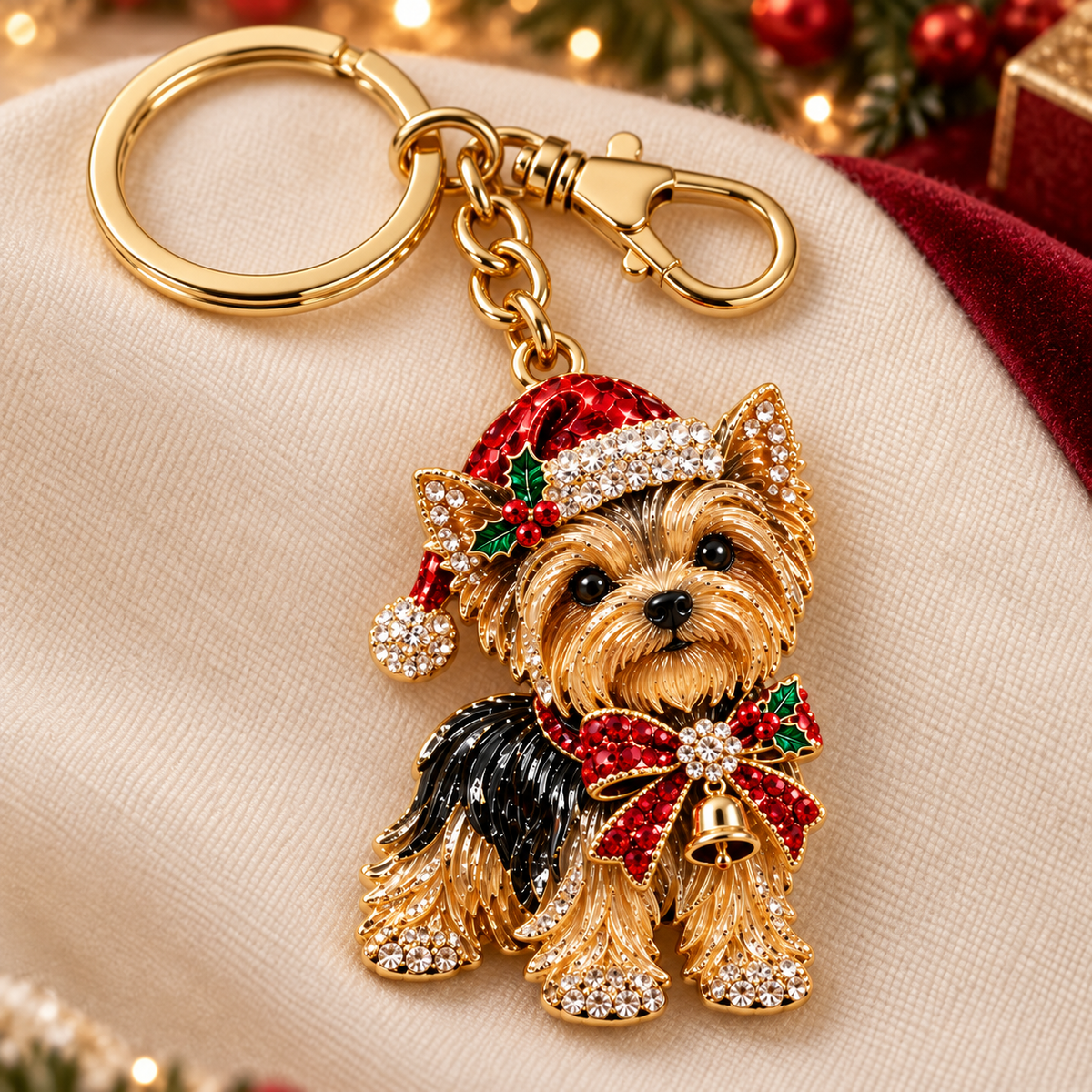 🎄 Festive Pup Christmas Keyring Collection
