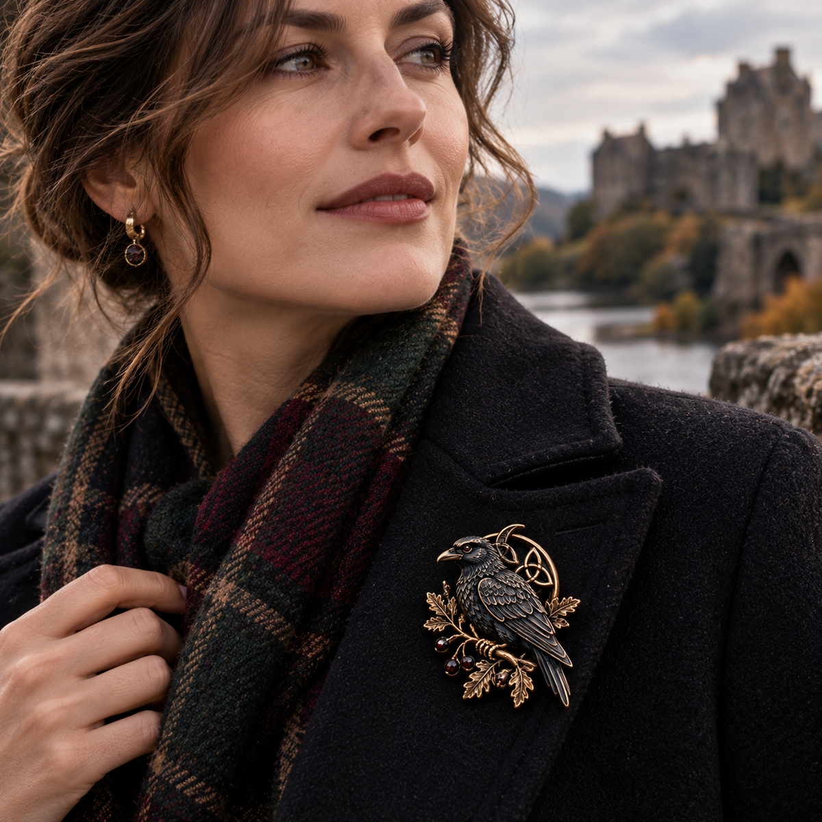 🦅Gothic Celtic Raven Brooch 🦅