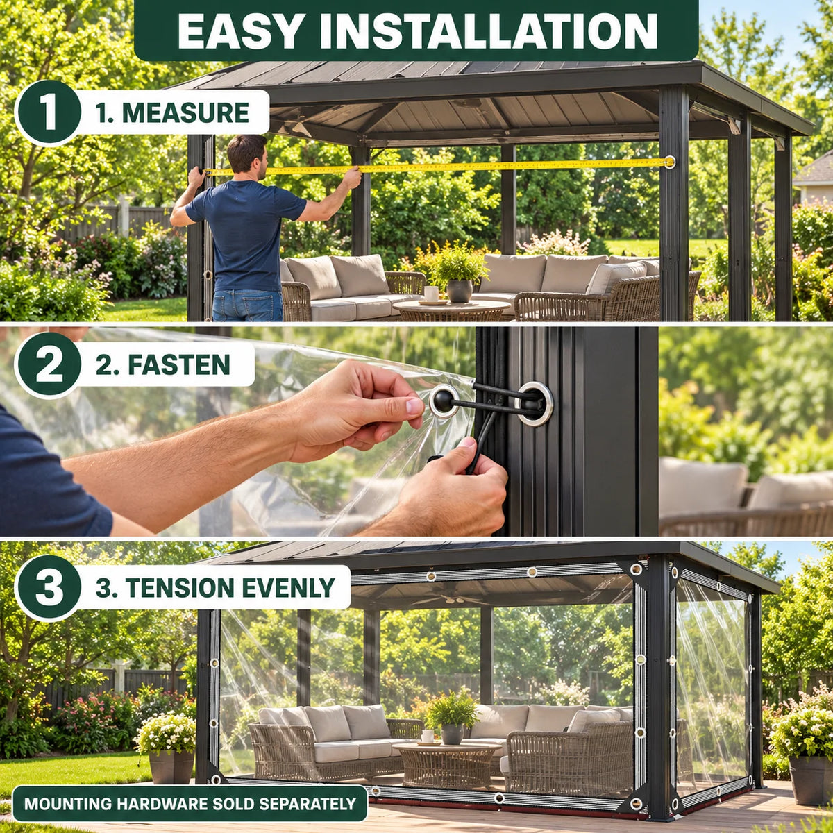 Heavy-Duty Clear Waterproof Tarps