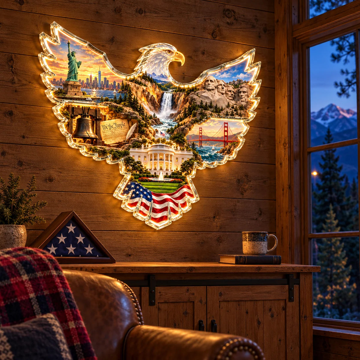 🦅🇺🇸 American Heritage™ Lighted Eagle Wall Art 🌟🌟