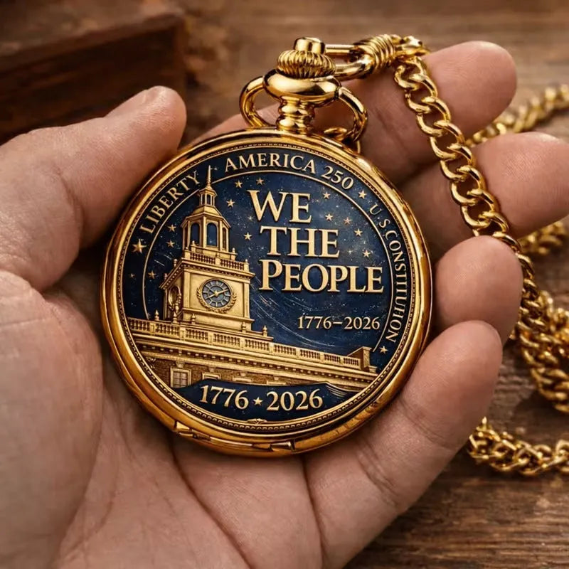 America 250th Anniversary Commemorative Pocket Watch — 1776-2026🥳