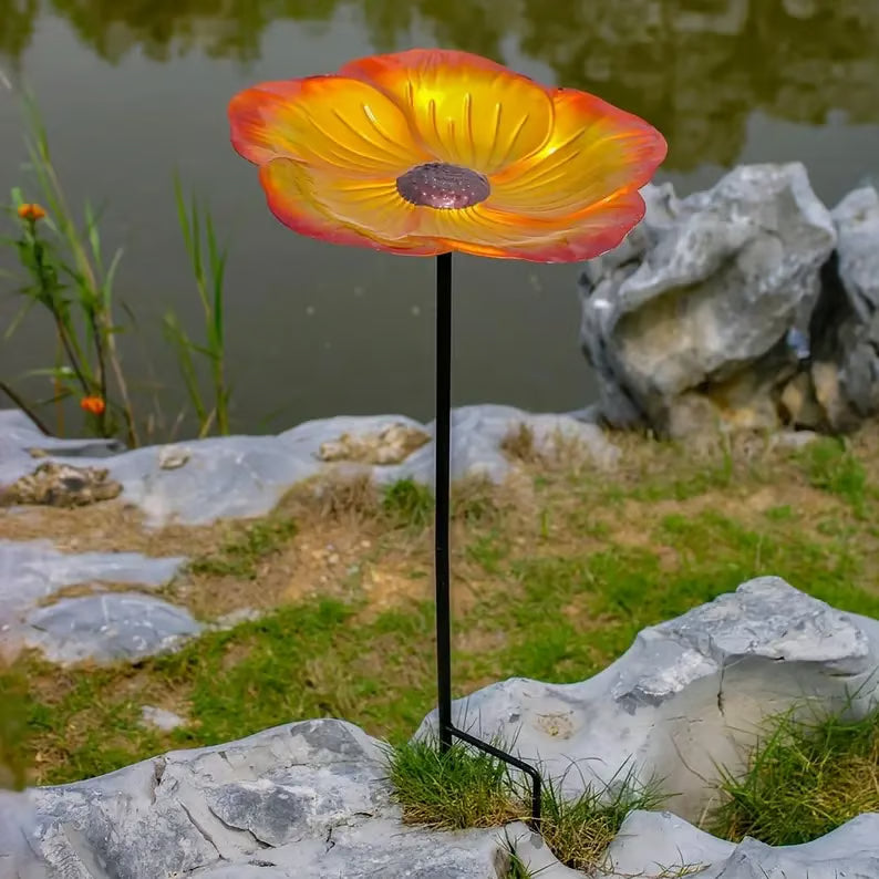 Decorative Bird Bath Detachable Pole Ornament Bird Watcher Gift Multipurpose