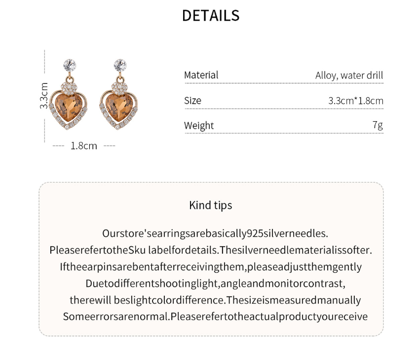 π 49% OFF NOW! β¨ Women's Sparkling Double Heart Drop Earrings β Cubic zirconia β Romantic design, lightweight β perfect for daily wear or gifting π