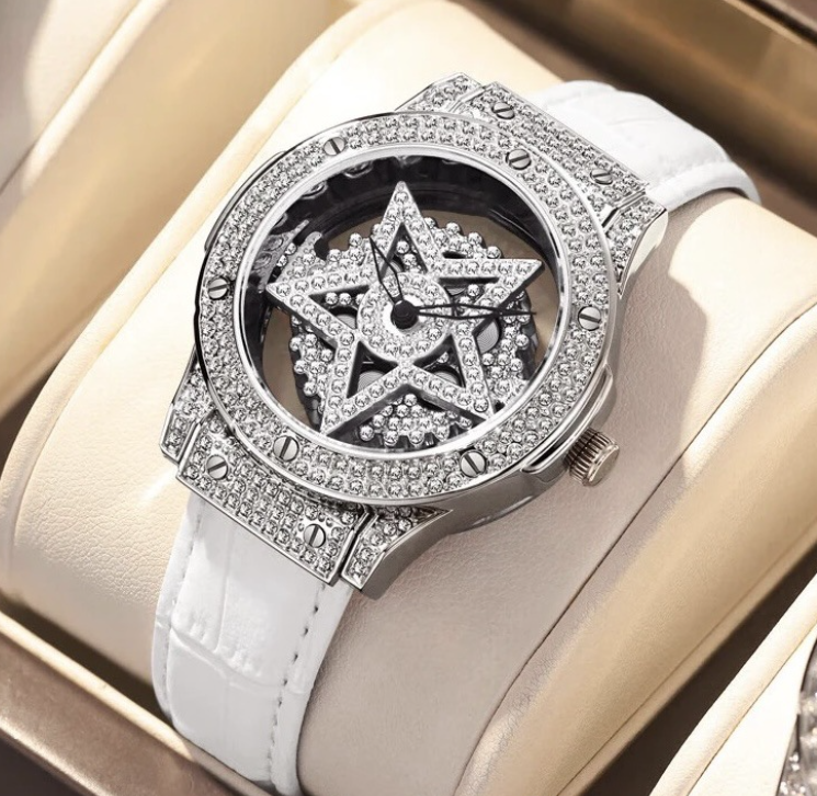 โ๐ฅ Fashion Dress Watch Rhinestone Dial โ Quartz Movement, 30M Waterproof, Adjustable Clasp โจ