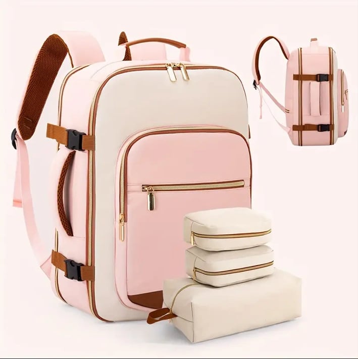 ๐ 40-liter airline-approved travel backpack, comes with 3 storage bags, and can replace a 20-inch suitcase. ๐๏ธ