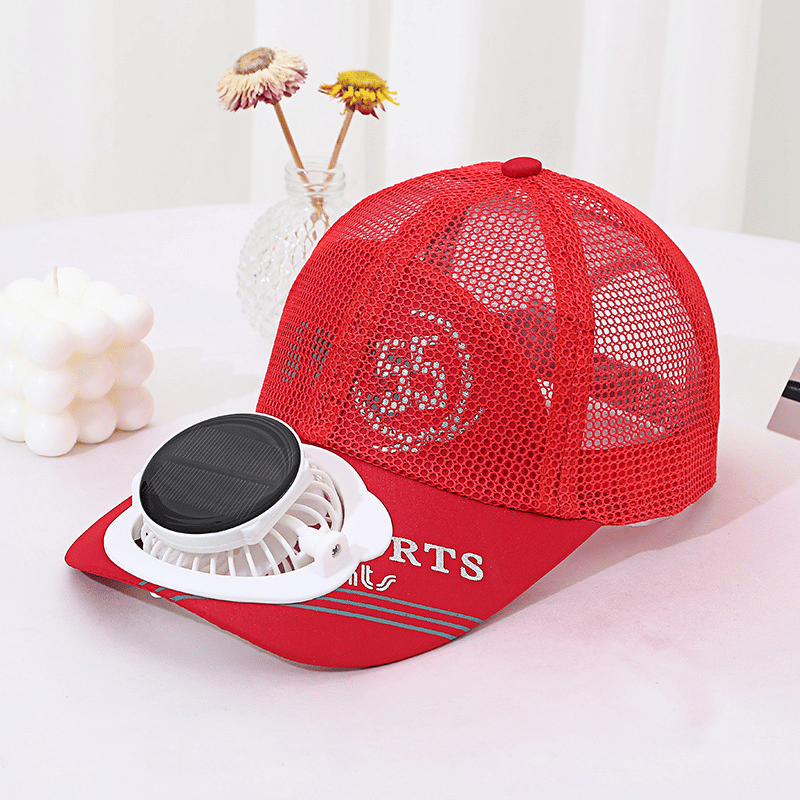 Solar Powered Fan Baseball Hatš§¢BreathablešSolar Power & USB Charging Fan