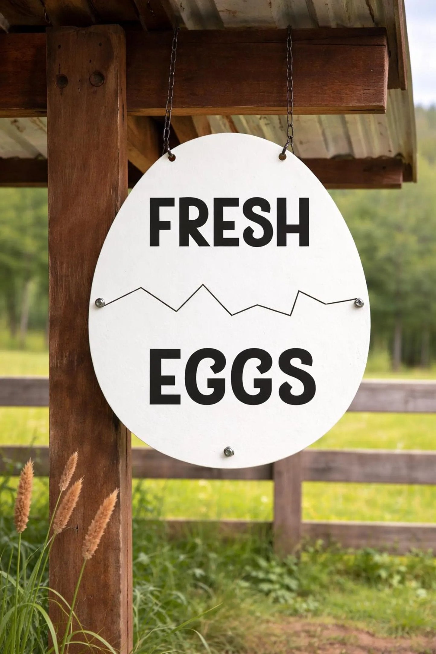 š„Vintage Farm Fresh Eggs Metal Sign - Rustic Coop & Market Decorš š