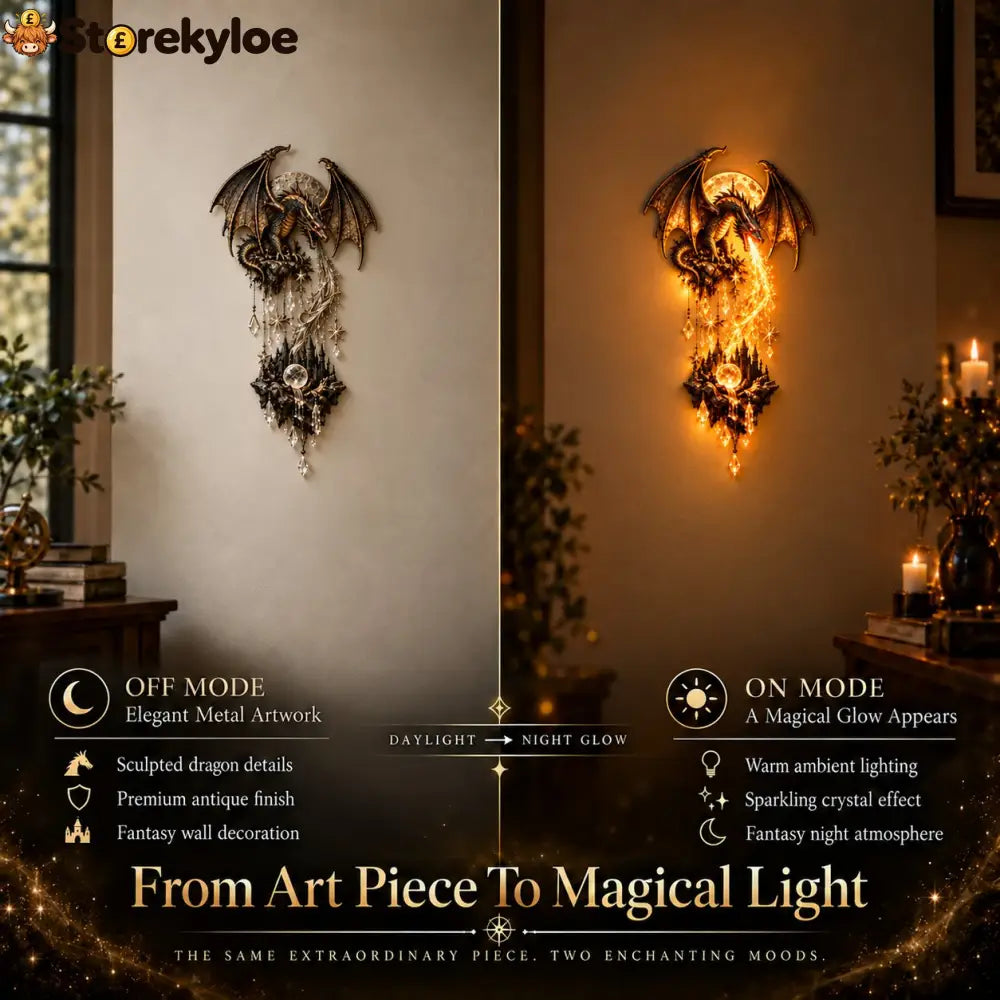 ๐ฅ Last Day 49% OFF โ ๐ Dragonfire Moonlight Wall Lamp | Enchanted Fantasy Castle Decor ๐ - Hot sale๐ฅ