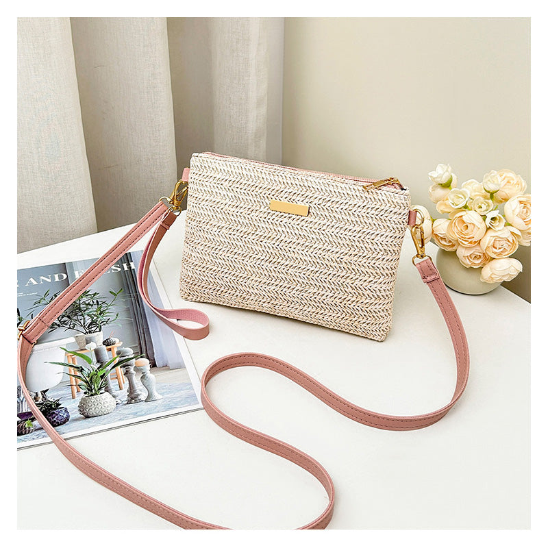 📢📢49% OFF !! ⏰Women's Woven Straw Shoulder Clutch Bag