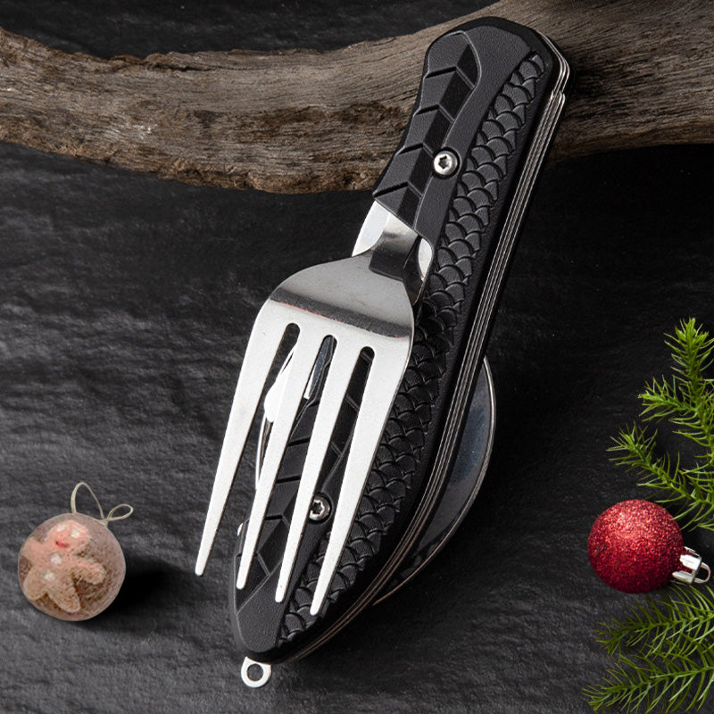 🎉🎉Surprise 49% off!🏕️Must-have for outdoor trips 🍴🥄4-In-1 Outdoor Folding Multifunctional Tableware