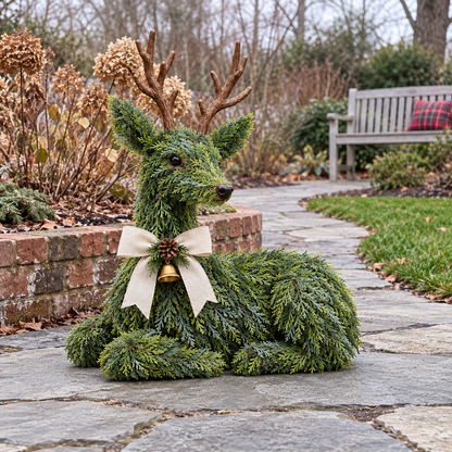 Evergreen Reindeer Christmas Decoration