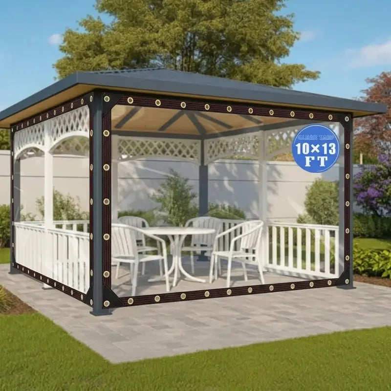 Transparent PE tarpaulin outdoor use detail