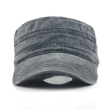🧢Flat-Top Duckbill Cap – Fashionable, Breathable, Distressed