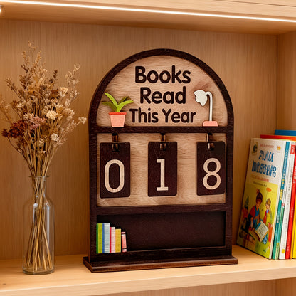 Wooden Reading Progress Tracker