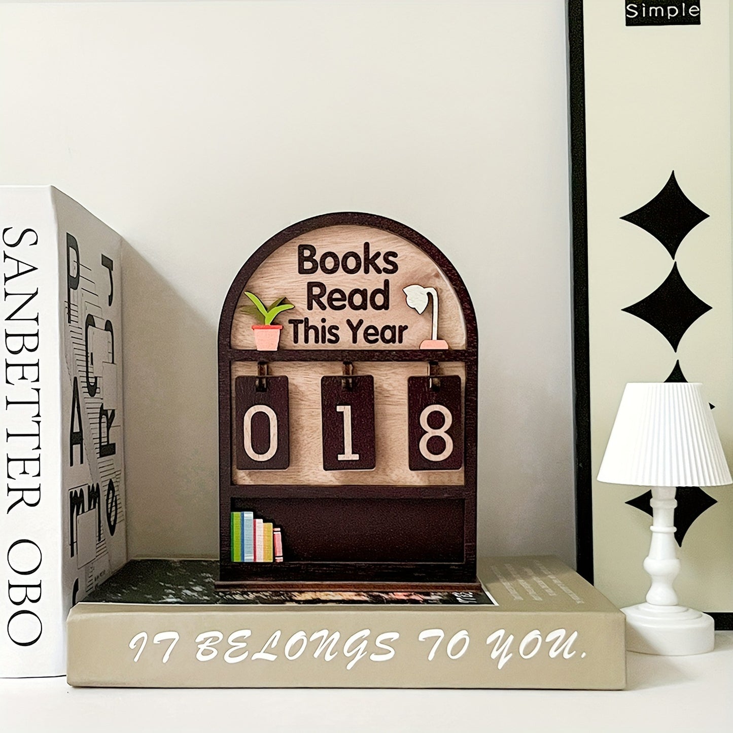 Wooden Reading Progress Tracker
