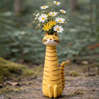Handcrafted Quirky Cat Vase