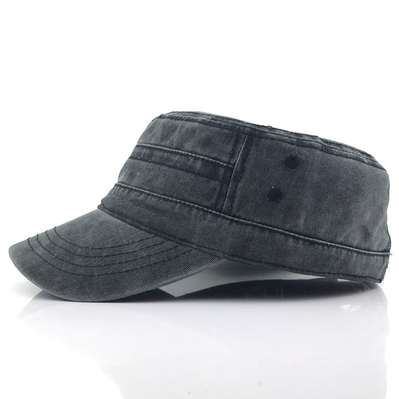 🧢Flat-Top Duckbill Cap – Fashionable, Breathable, Distressed