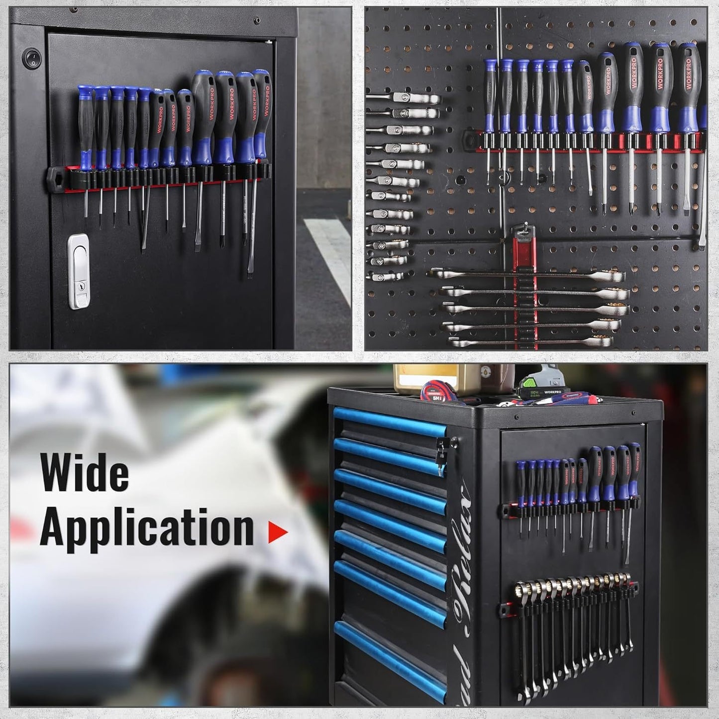 🔥LAST DAY 49% OFF - 🧲🛠️Magnetic Wrench and Screwdriver Organizer – Tool Organizer for Workshop & Garage