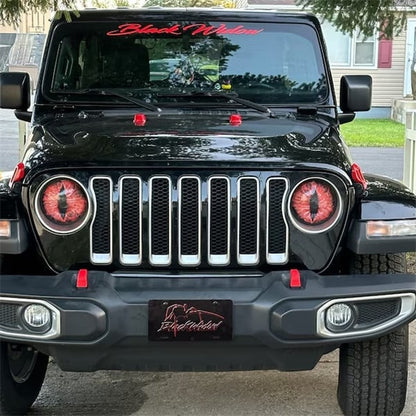 💀 Beast Eyes Mesh Car Headlight Stickers 🚘