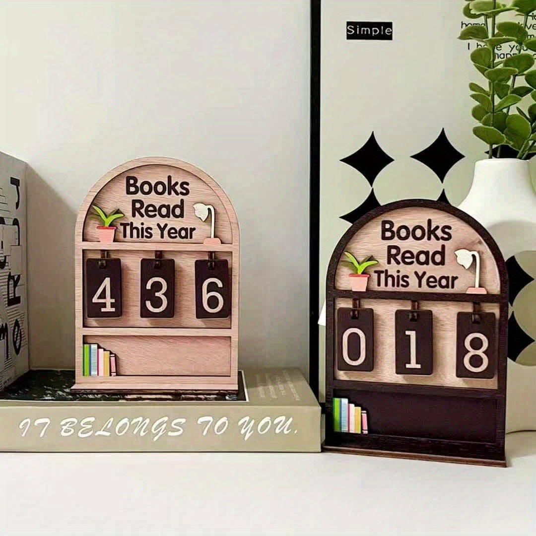 Wooden Reading Progress Tracker