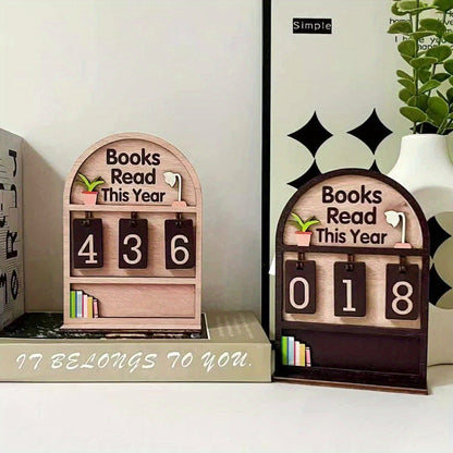 Wooden Reading Progress Tracker
