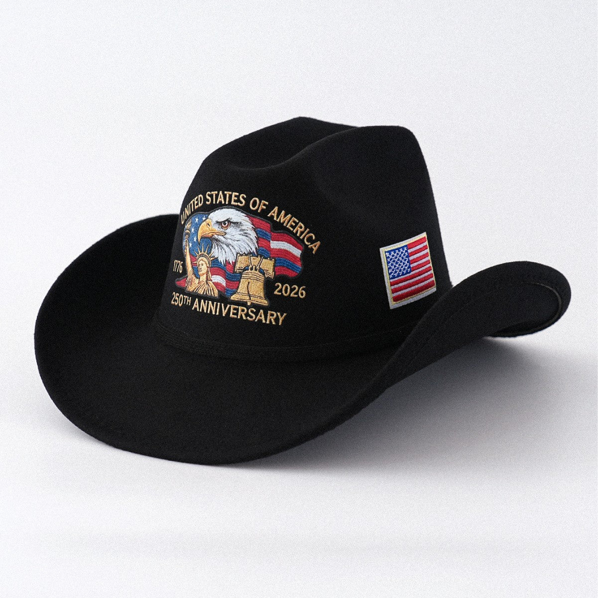 USA 250th Anniversary 1776-2026 Patriotic Western Cowboy Hat