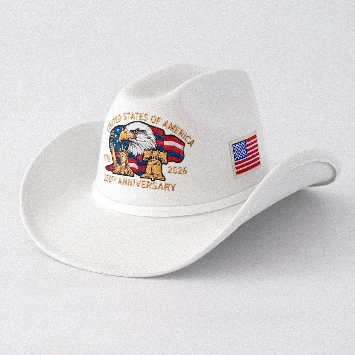 USA 250th Anniversary 1776-2026 Patriotic Western Cowboy Hat