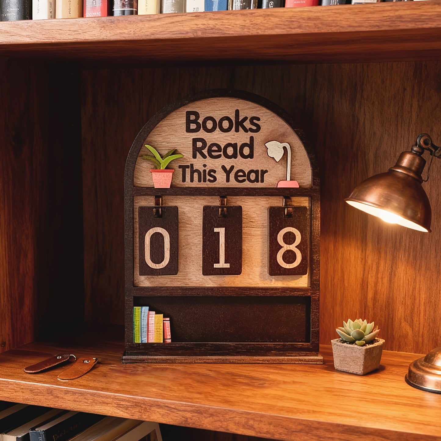 Wooden Reading Progress Tracker