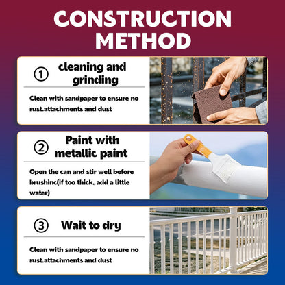 🔥Hot Sale 🔥 Rust Converter & Metallic Paint – Stops Rust, Ready to Paint🛡️