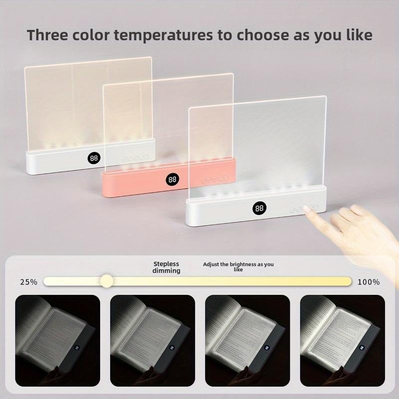 💥Exclusive Offer📚 Dimmable Smart LED Reading Light – Rechargeable, Timed‐Off, 3‐Color 🌈✨