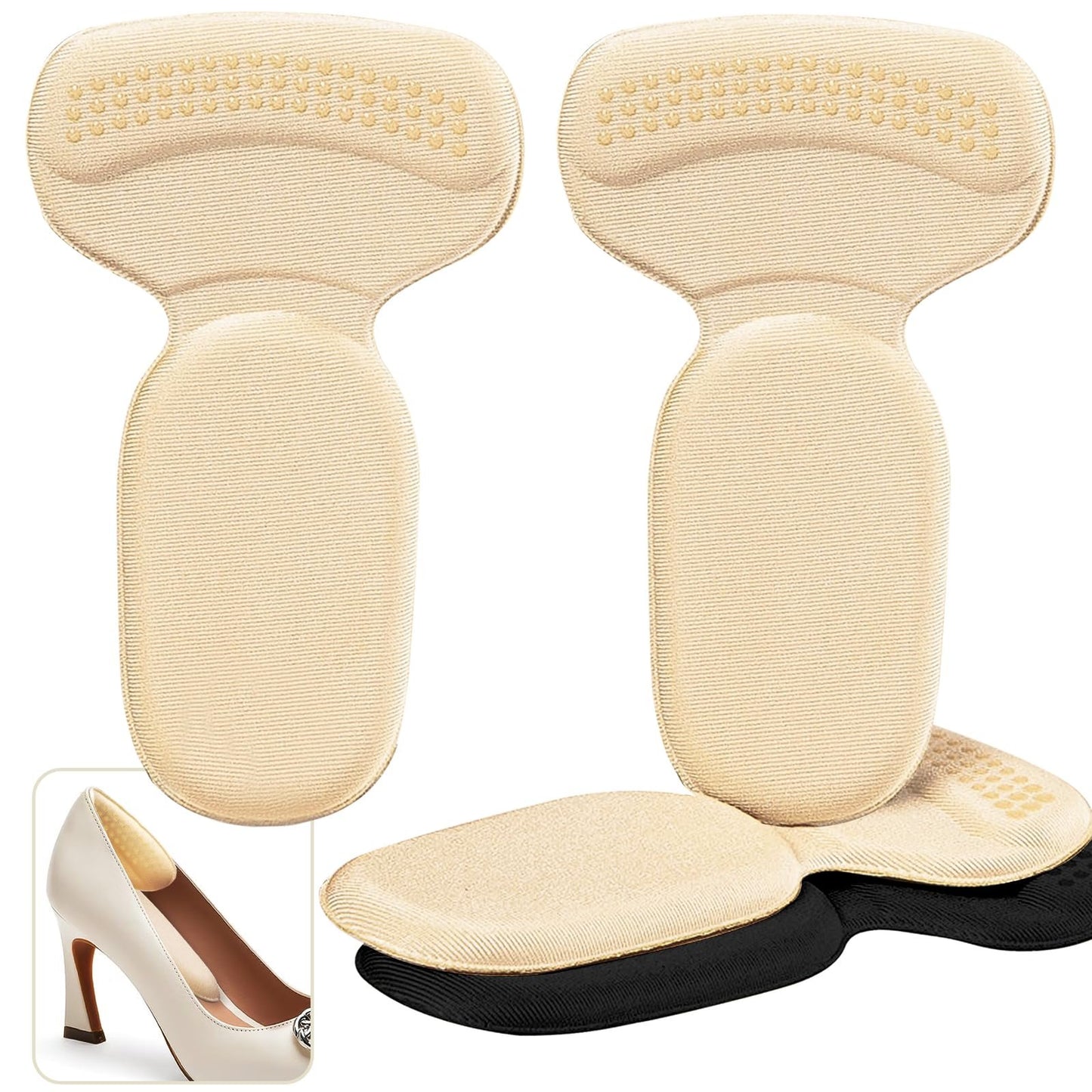 Anti-slip Heel Liners Soft Cushion Heel Protector Pads for Women Men Shoes