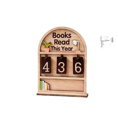 Wooden Reading Progress Tracker