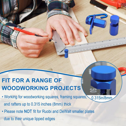 ✨LAST DAY 49% OFF - Tall Stair Gauges for Framing Square – Hexagonal Stable Lock with Holder & Hook for Carpentry & Circular Saw