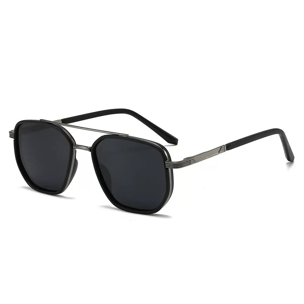 Polarized Geometric Aviator Sunglasses