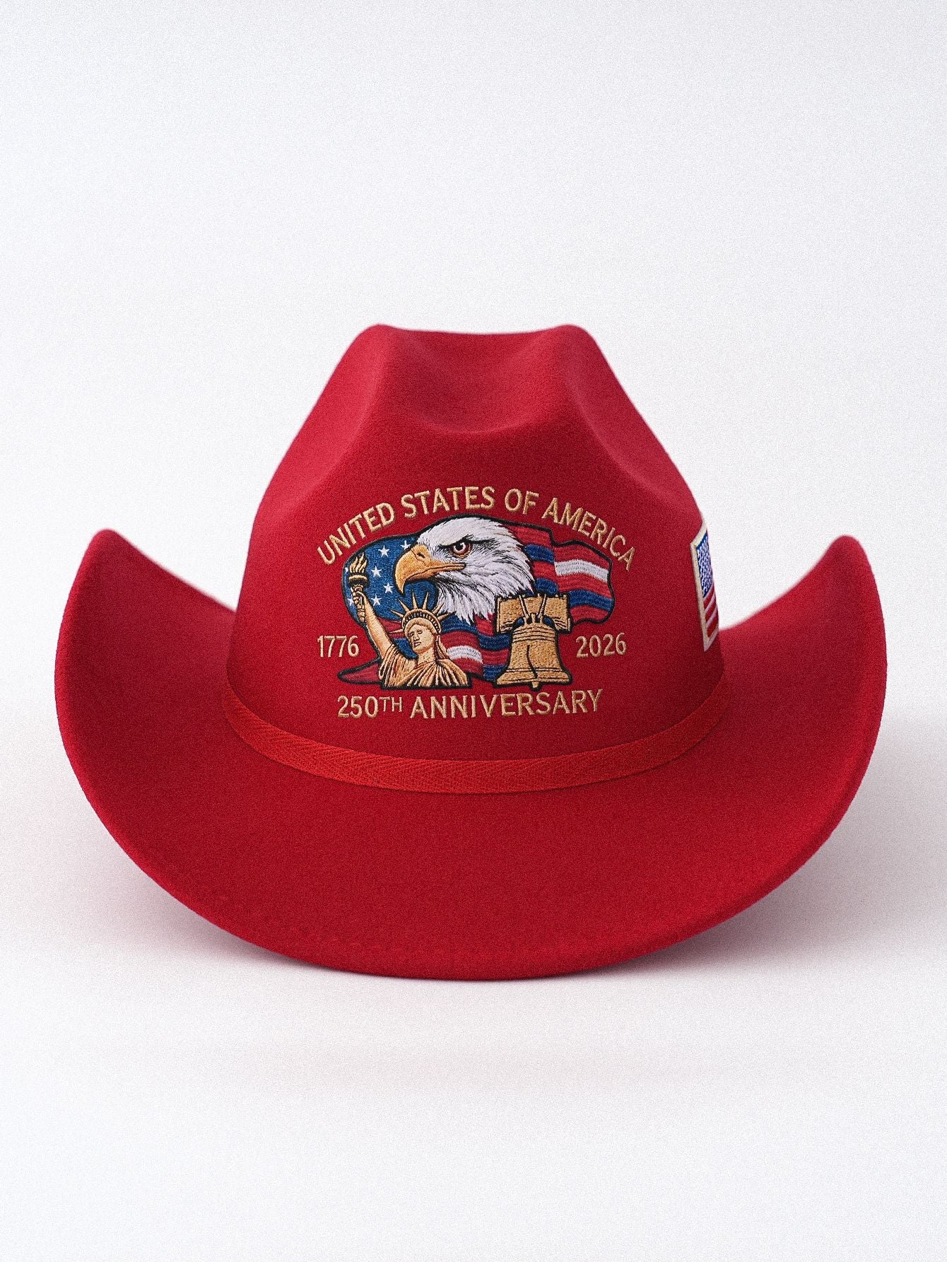 USA 250th Anniversary 1776-2026 Patriotic Western Cowboy Hat