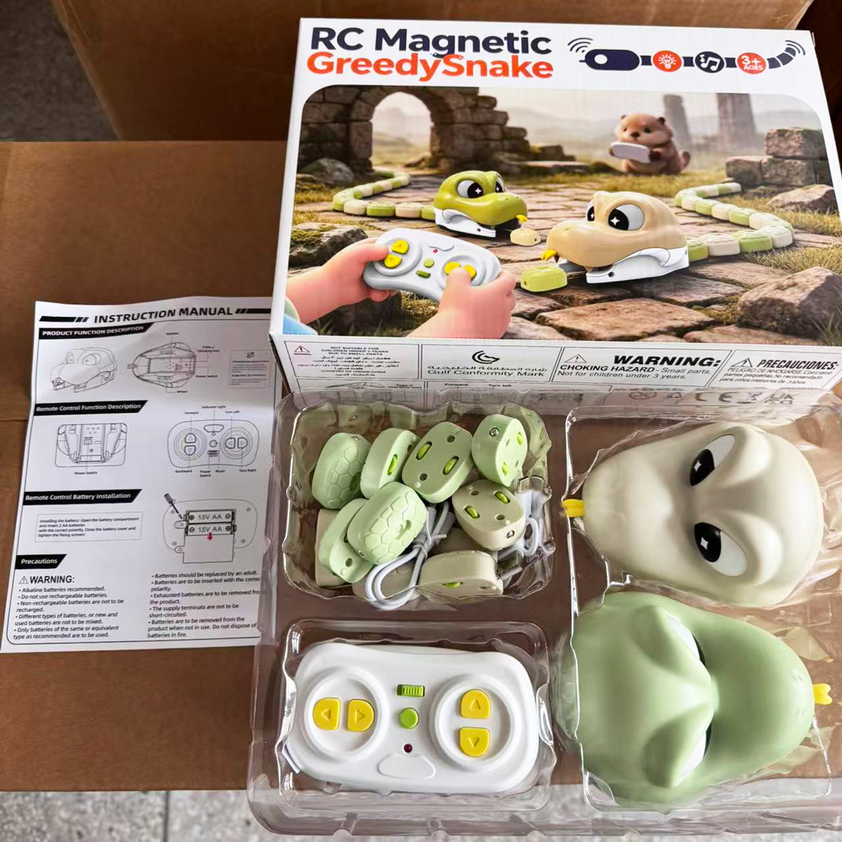 Remote Control Snake Toy with Magnetic Splicing Segments