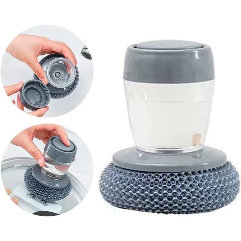 💕New Year event 💖-Automatic Liquid Filling Good Handle Soap Dispense Palm Kitchen Brush for Bowl Sink Cleaning Pot Comfortable