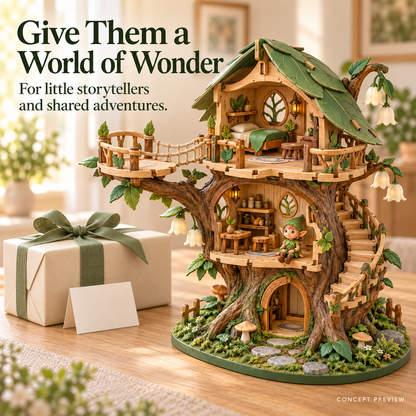 🔥LAST DAY 49% OFF -Enchanted Treehouse – DIY Miniature Fairy House Play set✨