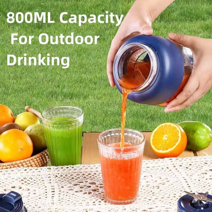 38-Page Blade | Ice-Crushing Capability | Portable, Multifunctional, High-Capacity Electric Juicer Cup