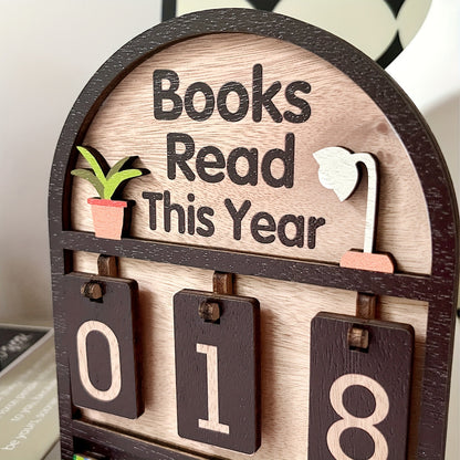 Wooden Reading Progress Tracker