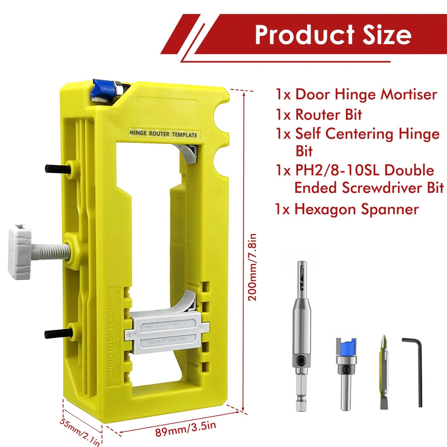 Door Hinge Router Template
