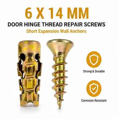 🔥LAST DAY 49% OFF - 🛠️🔩 6×14mm Short Expansion Screw Set for Cabinet Hinge Repair & Stripped Thread Restoration