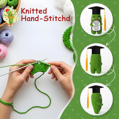 🎓Graduation Pickle Funny Handmade Crochet Grad Gifts for Him Her