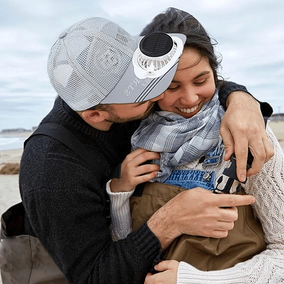 Solar Powered Fan Baseball Hat🧢Breathable🍃Solar Power & USB Charging Fan